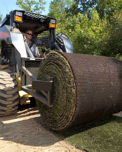 skid steer sod removal attachment|skid steer sod rollers.